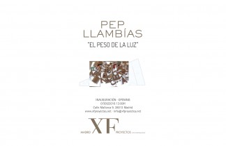 Madrid XF proyectos. Próxima exposición: PEP LLAMBÍAS «El peso de la luz». 7 de mayo 2016.