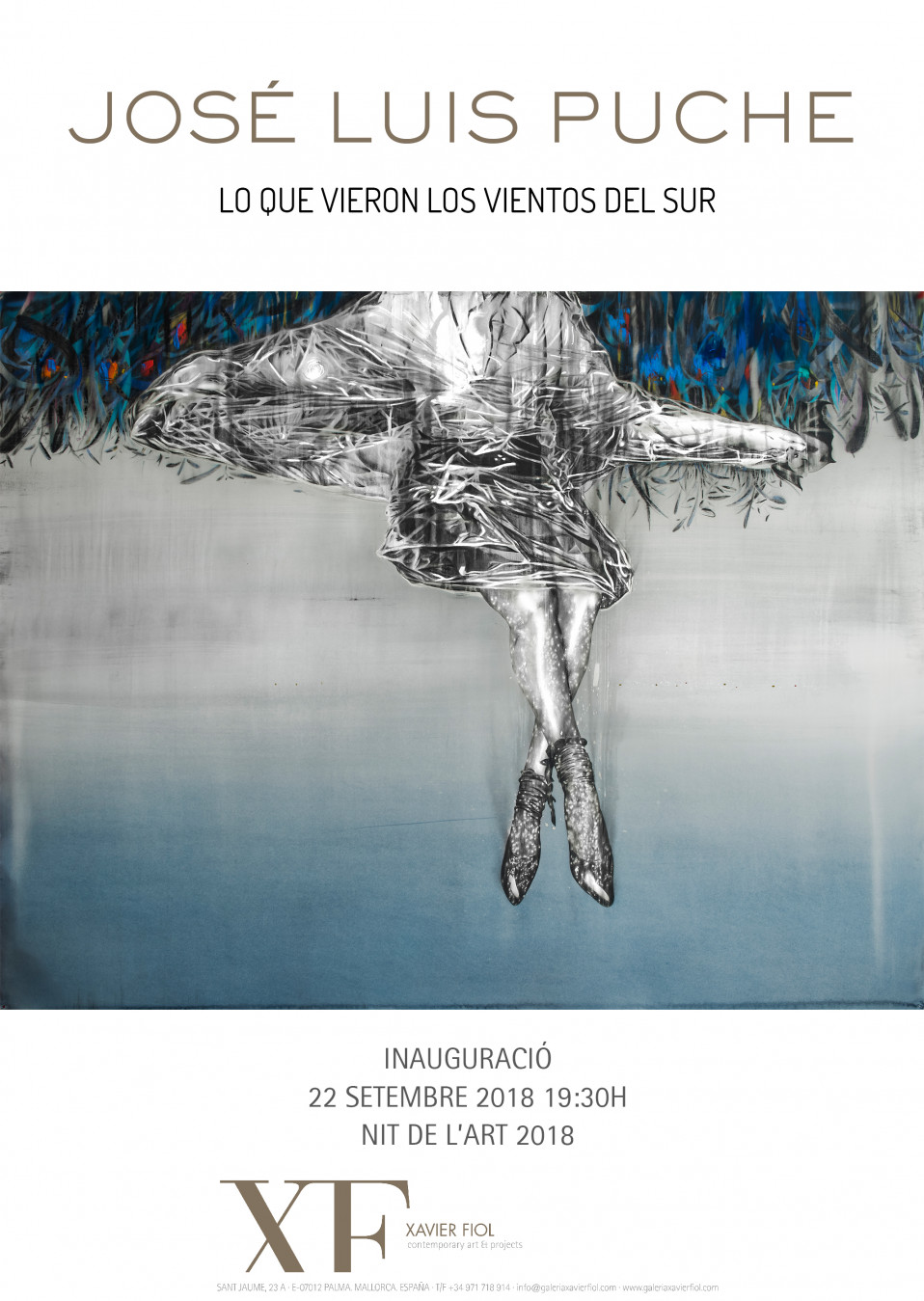 Montaje de la exposición «Lo que vieron los vientos del sur» JOSÉ LUIS PUCHE. Inauguración 22/09/2018 20:00h. Nit de l’Art 2018.