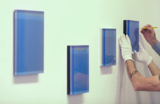 Montaje de la exposición «Quatre estacions» MANOLO BALLESTEROS · NICOLÒ BARAGGIOLI · JOHN MILLEI · JOST MÜNSTER. Art Palma Summer 2024. Inauguración 6 de Junio 19:00h