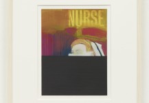 Millionaire Nurse. Paintstick on printed paper. 2011