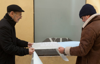 Madrid XF Proyectos montaje exposición «Material sensible» Fernando Megías