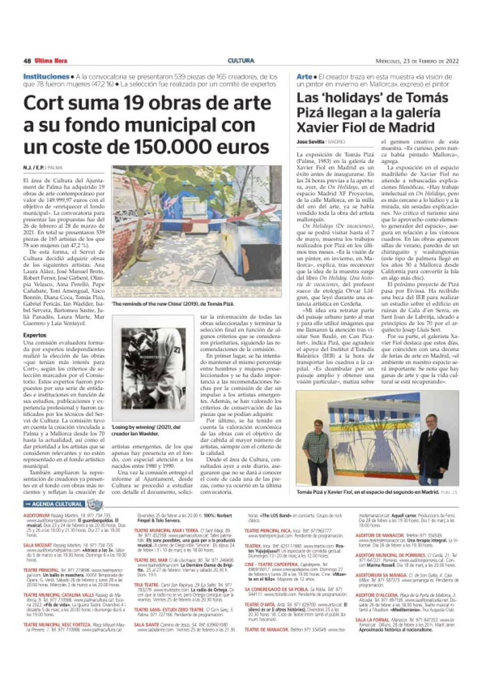 Tomás Pizá, artículo de José Sevilla, Última Hora.