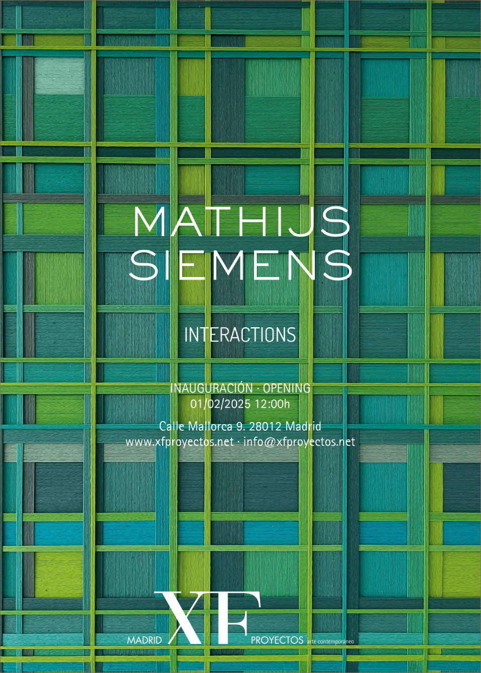 Madrid XF próxima exposición MATHIJS SIEMENS «Interactions» Inauguración 01/02/2025  12:00h