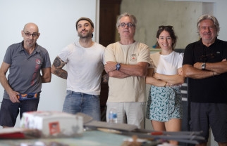 Galería XF en Garaje Son Armadams montaje de la exposición «LIVE WORK CREATE» JOAN BONNEMAISON · GABRIELLE CURRY · ÓSCAR GONZÁLEZ · ELIA MENANG SETIADI · ADRIÀ MIKO · REBEKA MOREY & CONCHA VIDAL «BIRTHLAND». Nit de l’Art 2025. Inauguración 17 de septiembre 18:00h.